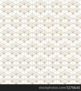 Beautiful Seamless japanese pattern kumiko for shoji screen, great design for any purposes. Japanese pattern background vector. Japanese traditional wall, shoji.Fine lines.. Seamless japanese pattern shoji kumiko in golden.
