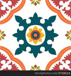 Beautiful seamless ornamental tile background vector illustration
