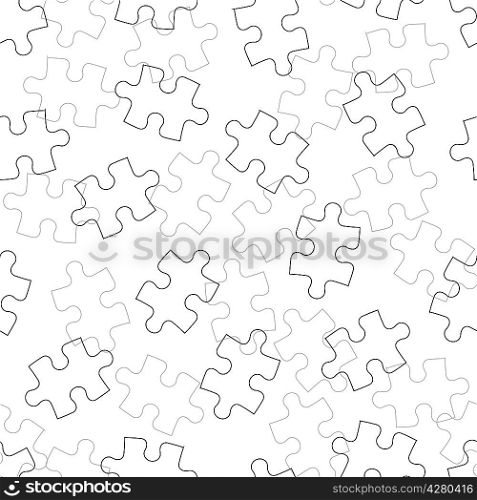 Beautiful seamless wallpaper with jigsaw puzzle, vector illustration