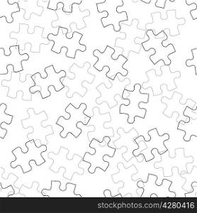 Beautiful seamless wallpaper with jigsaw puzzle, vector illustration