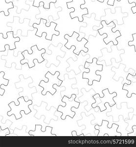Beautiful seamless wallpaper with jigsaw puzzle, vector illustration&#xA;