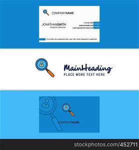 Beautiful Search avatar Logo and business card. vertical Design Vector