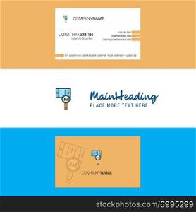 Beautiful Search in smart phone Logo and business card. vertical Design Vector