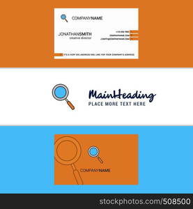 Beautiful Search Logo and business card. vertical Design Vector