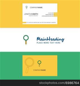 Beautiful Search Logo and business card. vertical Design Vector