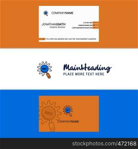 Beautiful Seo setting Logo and business card. vertical Design Vector