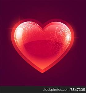 beautiful shiny red glowing heart background