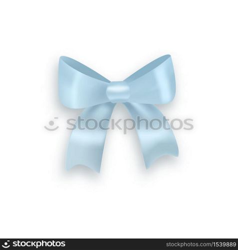 Beautiful silk blue with shadow isolated on white background.