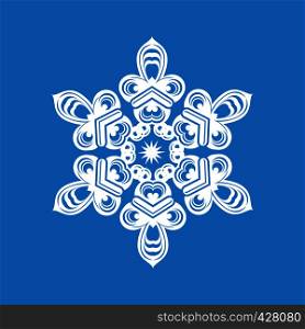 beautiful snowflake icon. Simple illustration of beautiful snowflake vector icon for web. Beautiful snowflake icon, simple style