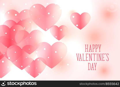 beautiful soft pink hearts valentines day background