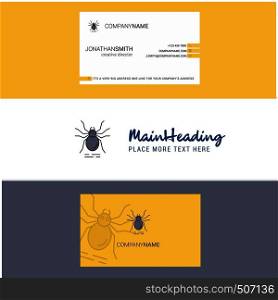 Beautiful Spider Logo and business card. vertical Design Vector
