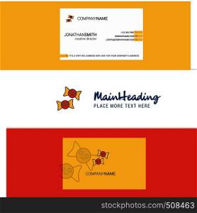 Beautiful Spider web and spider Logo and business card. vertical Design Vector