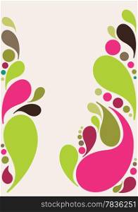 Beautiful splash drops background design in vibrant green and pink- Great for textures and backgrounds for your projects!