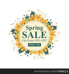 Beautiful Spring Sale Discount Off Floral Wreath
