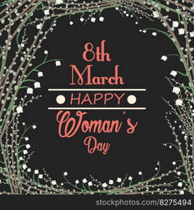 beautiful stylish card for woman&rsquo;s day.vector. beautiful stylish card for woman&rsquo;s day.