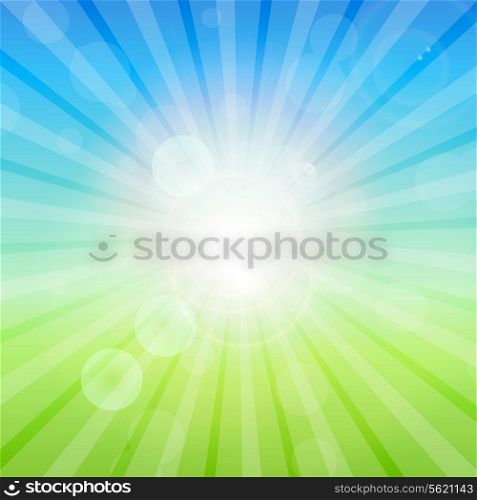 Beautiful Summer Abstract Background. Vector Illustration. EPS10