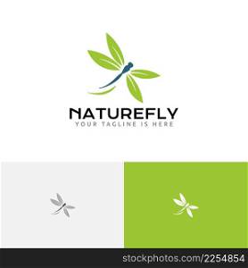 Beautiful Summer Dragonfly Insect Wings Fly Nature Simple Logo Idea