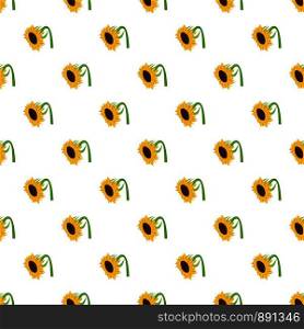 Beautiful sunflower pattern seamless vector repeat for any web design. Beautiful sunflower pattern seamless vector