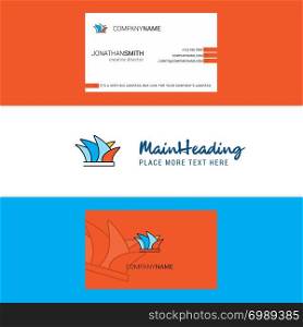 Beautiful Sydney Logo and business card. vertical Design Vector