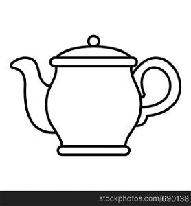Beautiful teapot icon. Outline illustration of beautiful teapot vector icon for web. Beautiful teapot icon, outline style