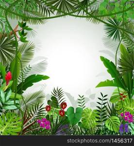 Beautiful tropical background .Vector