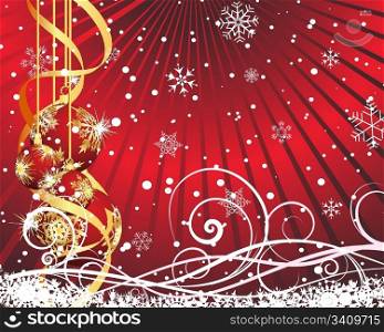 Beautiful vector Christmas (New Year) background for design use