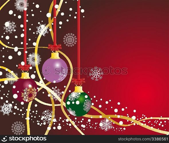 Beautiful vector Christmas (New Year) card for design use