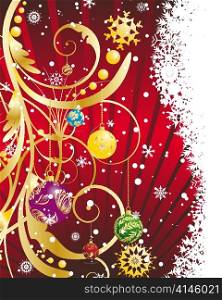 Beautiful vector Christmas (New Year) card for design use