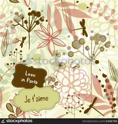 Beautiful watercolor style floral background