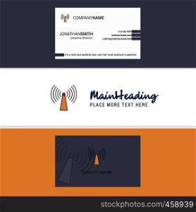 Beautiful Wifi Logo and business card. vertical Design Vector