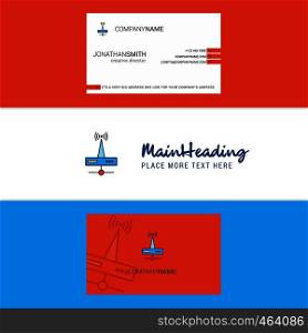 Beautiful Wifi router Logo and business card. vertical Design Vector