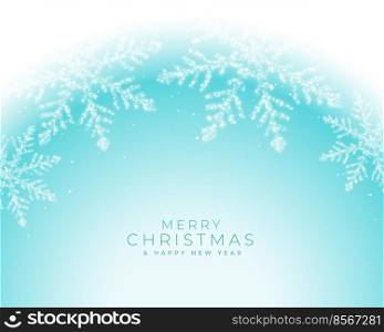 beautiful winter frozen snowflakes christmas greeting design
