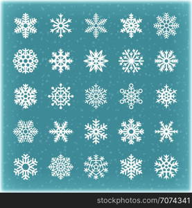 Beautiful winter vector snowflakes for xmas card and backgrounds. Snowflake crystal, frozen star winter snow collection illustration. Beautiful winter vector snowflakes for xmas card and backgrounds