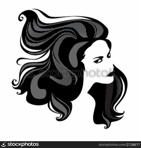 beautiful woman portrait with great hair