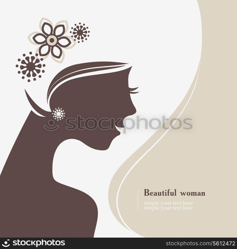 Beautiful woman silhouette