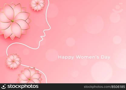 beautiful women’s day flower decorative wishes greeting design