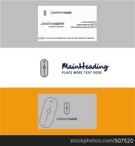 Beautiful Zoom in zoom out Logo and business card. vertical Design Vector