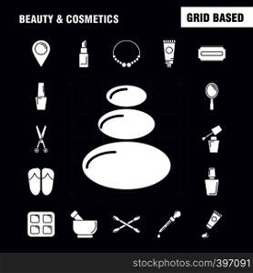 Beauty And Cosmetics Solid Glyph Icon for Web, Print and Mobile UX/UI Kit. Such as: Jewel, Necklace, Present, Lips, Cosmetic, Mouth, Beauty, Clothes, Pictogram Pack. - Vector