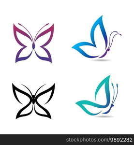 Beauty butterfly logo images illustration design