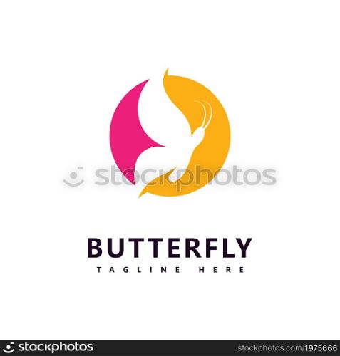 Beauty butterfly logo symbol vector template