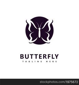 Beauty butterfly logo symbol vector template