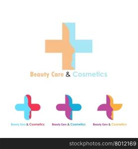 Beauty care vector logo design template.Cosmetic industry,skincare and cosmetics concept.Beauty salon, cosmetics, spa logo.Beautiful elegant woman silhouette.Vector illustration