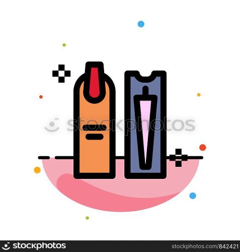 Beauty, Cleaning, Cosmetic, Hygiene, Makeup Abstract Flat Color Icon Template