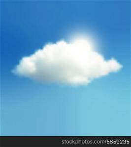 Beauty Cloud On A Blue Sky Background