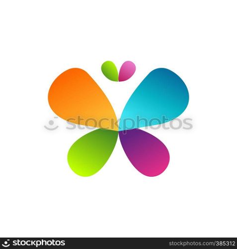 beauty colorful butterfly logo concept symbol icon vector design illustration