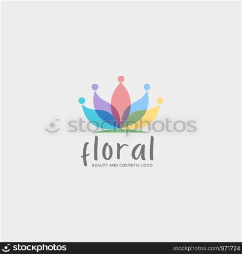 beauty cosmetic line art logo template vector illustration icon element isolated - vector. beauty cosmetic line art logo template vector illustration icon element
