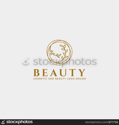 beauty cosmetic line art logo template vector illustration icon element isolated - vector. beauty cosmetic line art logo template vector illustration icon element