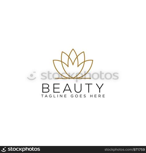 beauty cosmetic line art logo template vector illustration icon element isolated - vector. beauty cosmetic line art logo template vector illustration icon element