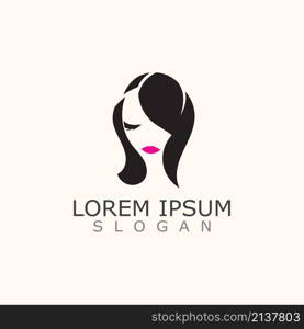 Beauty Face Woman Vector Illustration Template logo Illustration