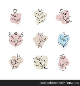 Beauty florist vector icon design template